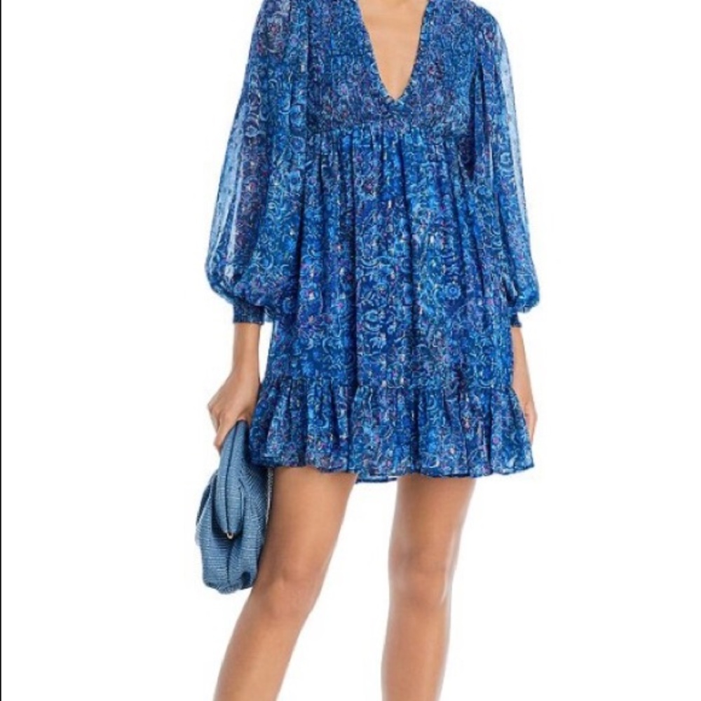 Aqua Smocked Mini Dress